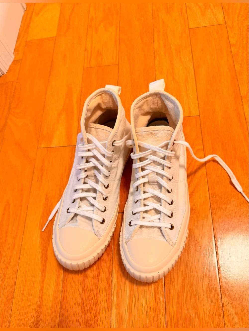 J.Crew Women’s White High-Top Canvas Sneakers
